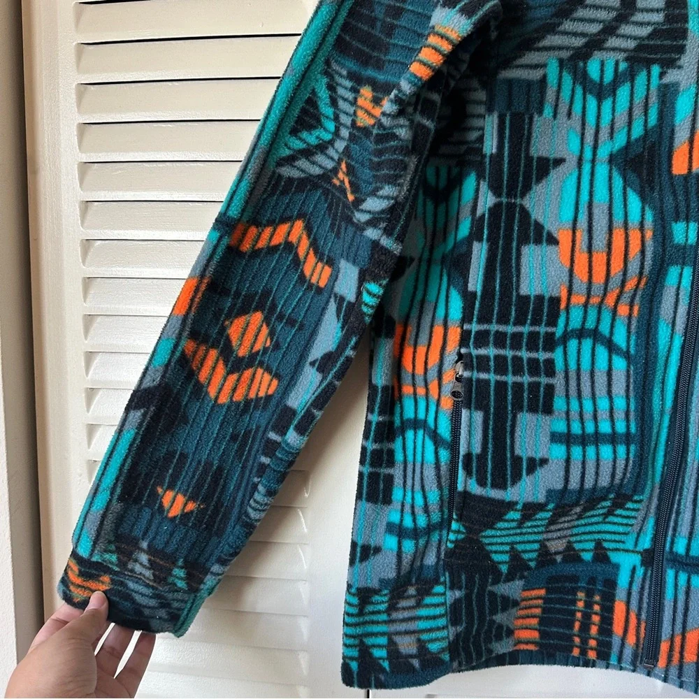 Columbia Teal and Orange Fleece Jacket